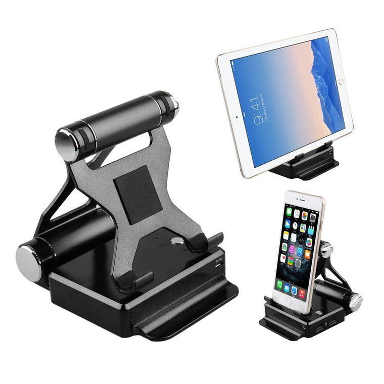 Color: Black - Podium Style Stand With Extended Battery Up To 200% For iPad, iPhone And Other Smart K290-1193668704