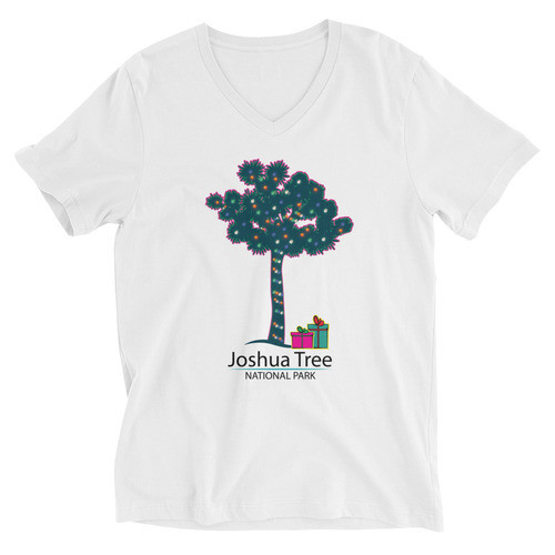 JT Lit Tree with Gifts Unisex Short Sleeve V-Neck T-Shirt