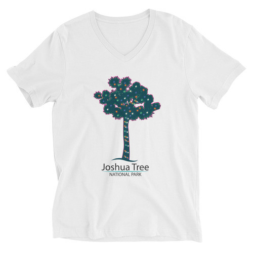 Joshua Tree Lit Tree Unisex Short Sleeve V-Neck T-Shirt