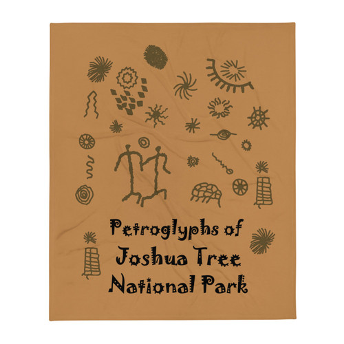 Petroglyphs of Joshua Tree Throw Blanket