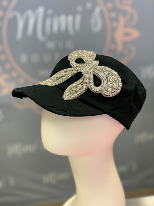 Ribbon Rhinestone Cap