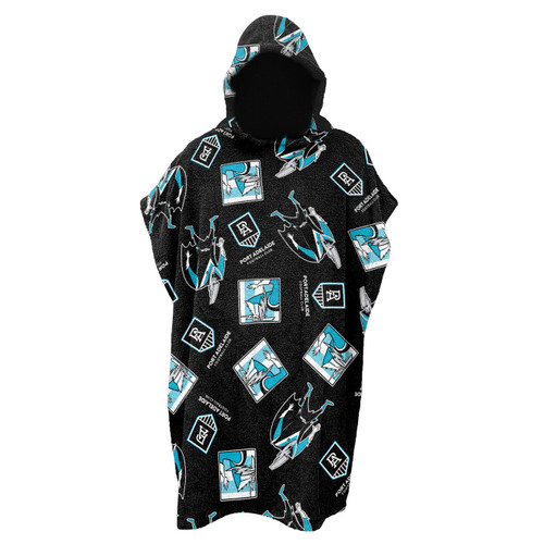 Port Adelaide Youth Hooded Beach Towel