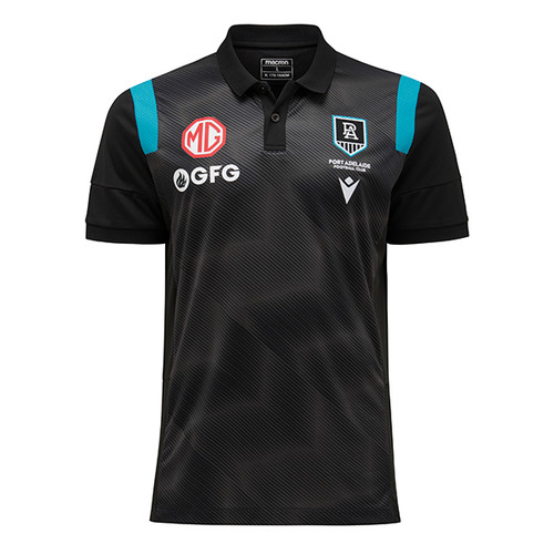 Official Port Adelaide Macron 2022 Travel Polo  (NO REFUND OR EXCHANGE*)