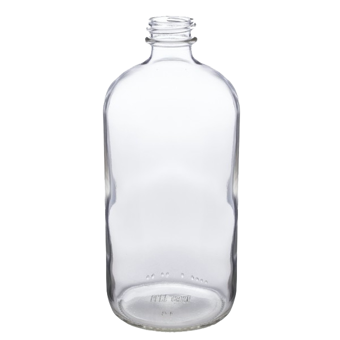 16 oz boston round glass bottle