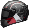 BELL SRT HART-LUCK GLOSS/MATTE CHARCOAL/WHITE/RED SKULL