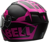 BELL QUALIFIER SNOW W/ELECTRIC SHIELD MATTE PINK/BLACK