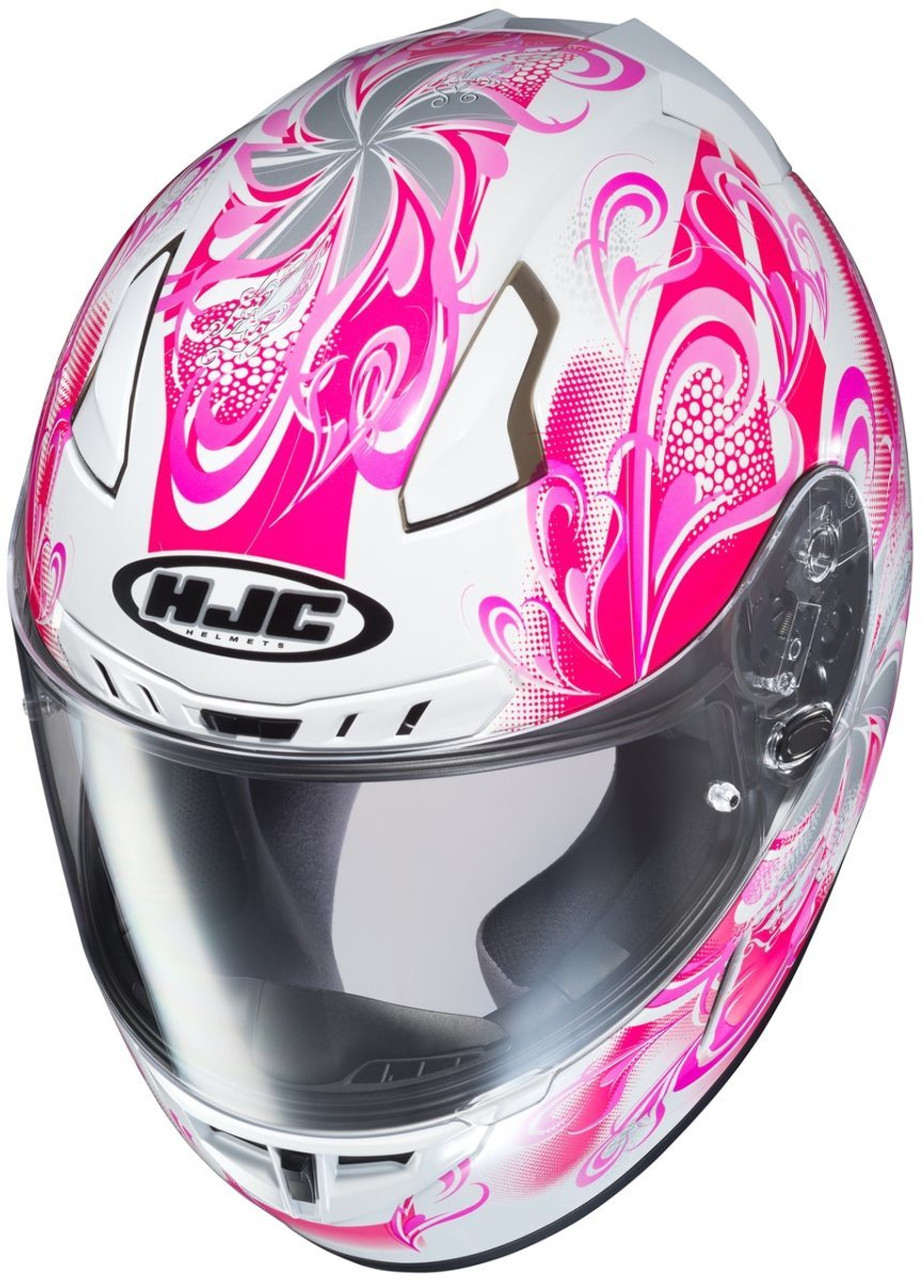 hjc pink motorcycle helmet