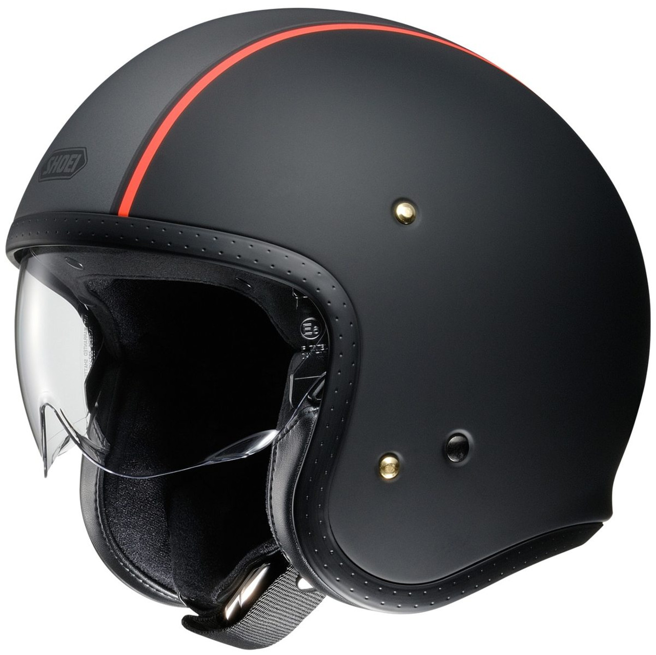 Shoei J-O Carburettor Helmet Matte Black/Grey - MotoDirect.com