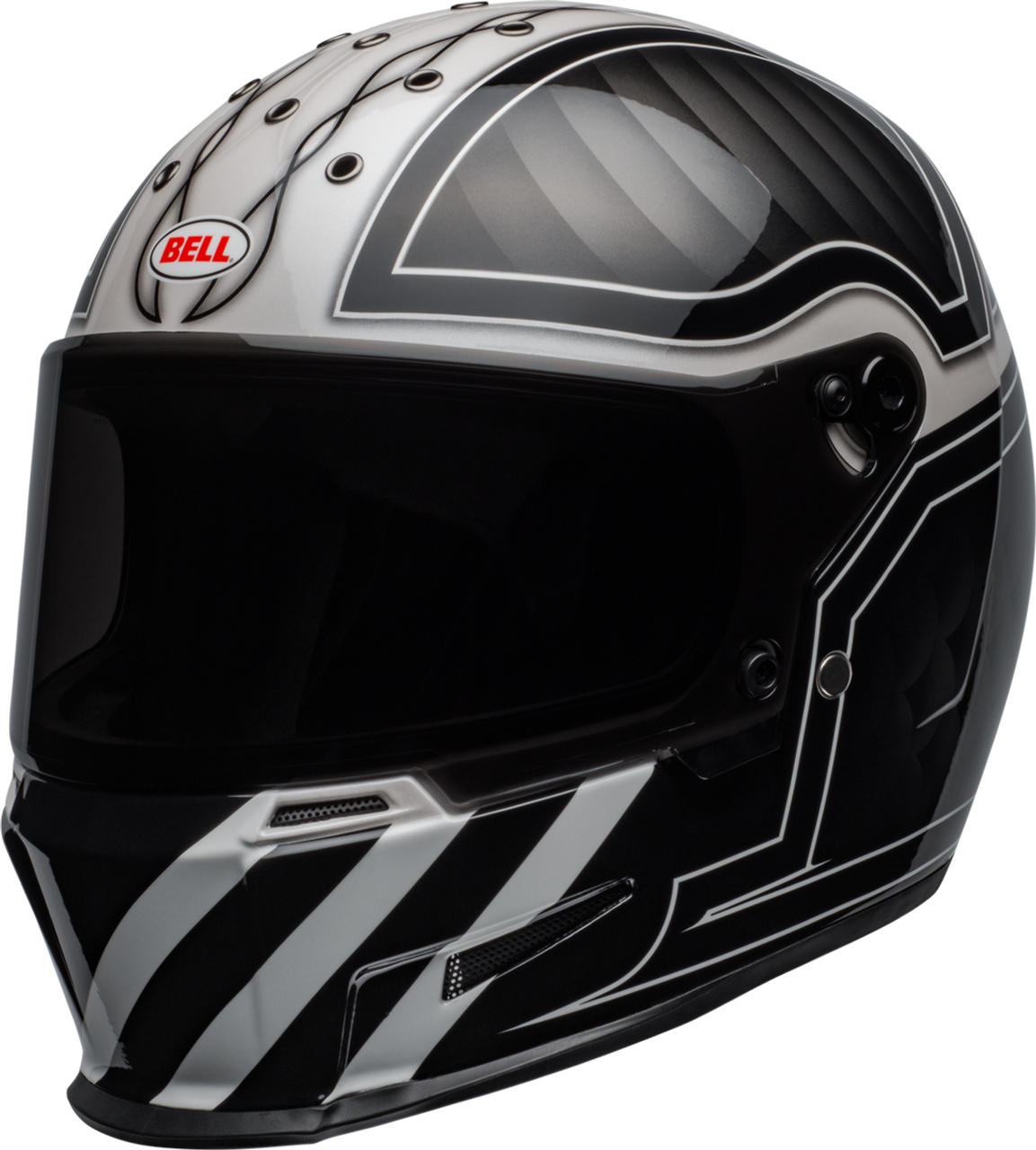 BELL ELIMINATOR OUTLAW GLOSS BLACK/WHITE