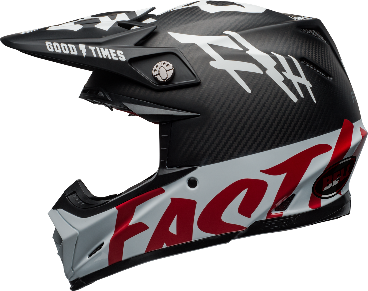 BELL MOTO-9 CARBON FLEX FASTHOUSE WRWF MATTE/GLOSS BLACK/WHITE/RED