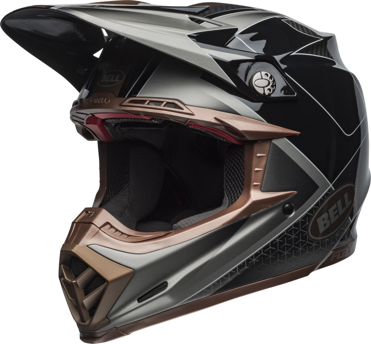 BELL MOTO-9 CARBON FLEX HOUND MATTE/GLOSS BLACK/BRONZE