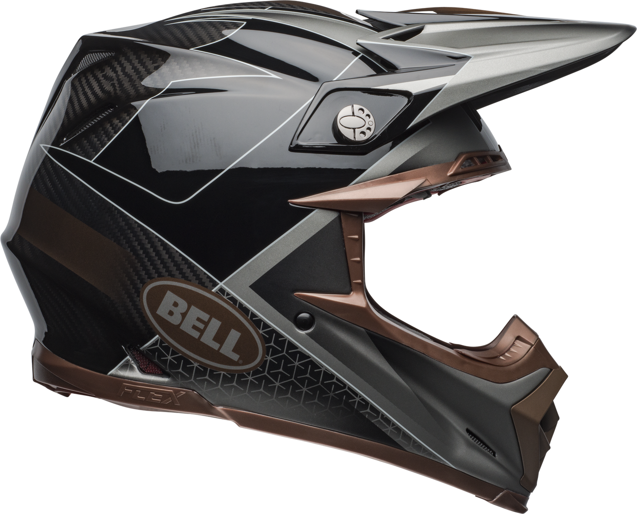 BELL MOTO-9 CARBON FLEX HOUND MATTE/GLOSS BLACK/BRONZE