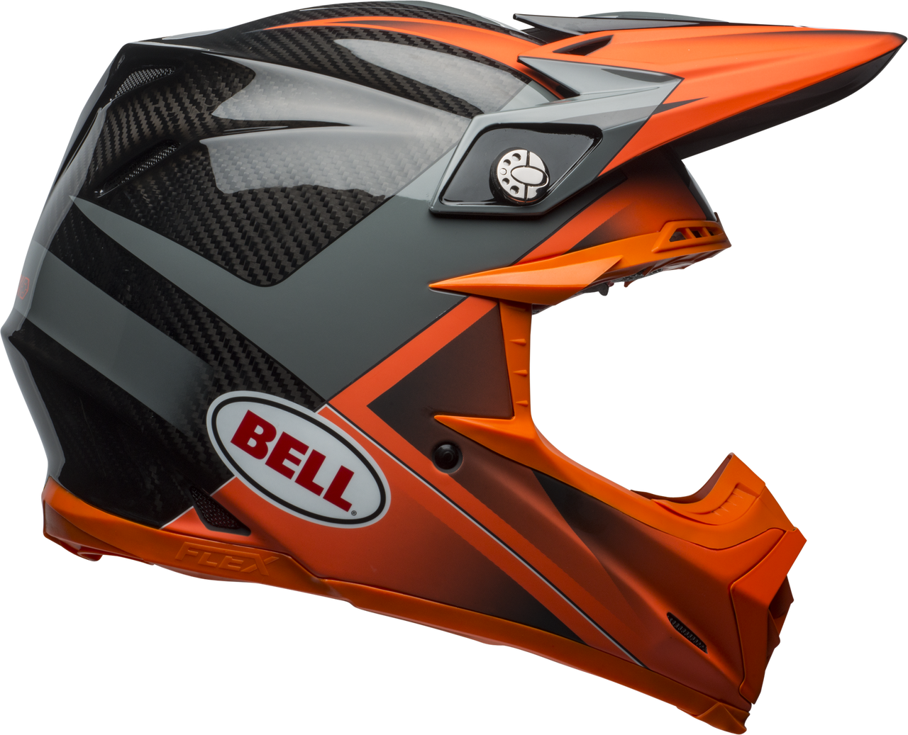 BELL MOTO-9 CARBON FLEX HOUND MATTE/GLOSS ORANGE/CHARCOAL