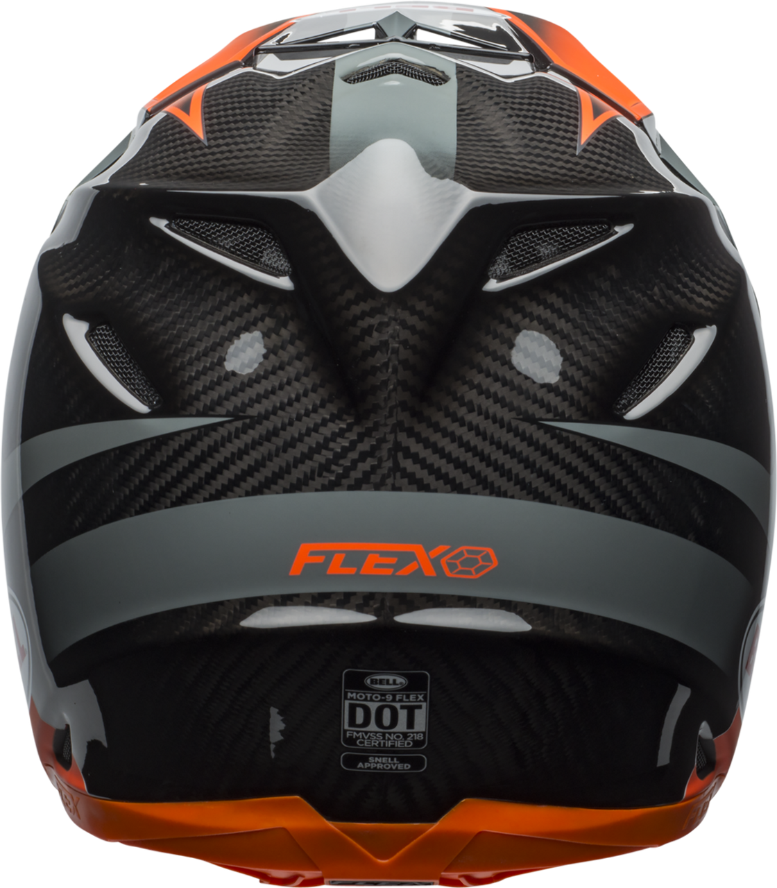 BELL MOTO-9 CARBON FLEX HOUND MATTE/GLOSS ORANGE/CHARCOAL