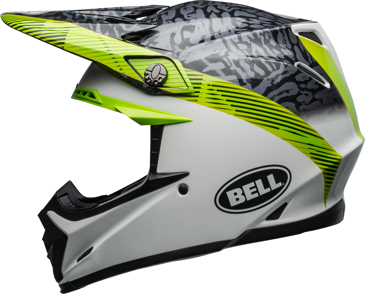 BELL MOTO-9 MIPS CHIEF MATTE/GLOSS BLACK/WHITE/GREEN