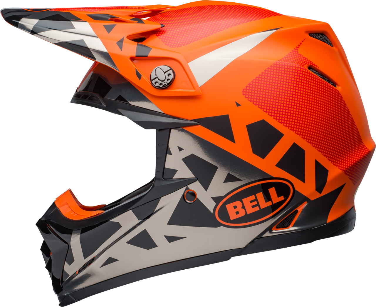 BELL MOTO-9 MIPS TREMOR MATTE/GLOSS BLACK/ORANGE/CHROME