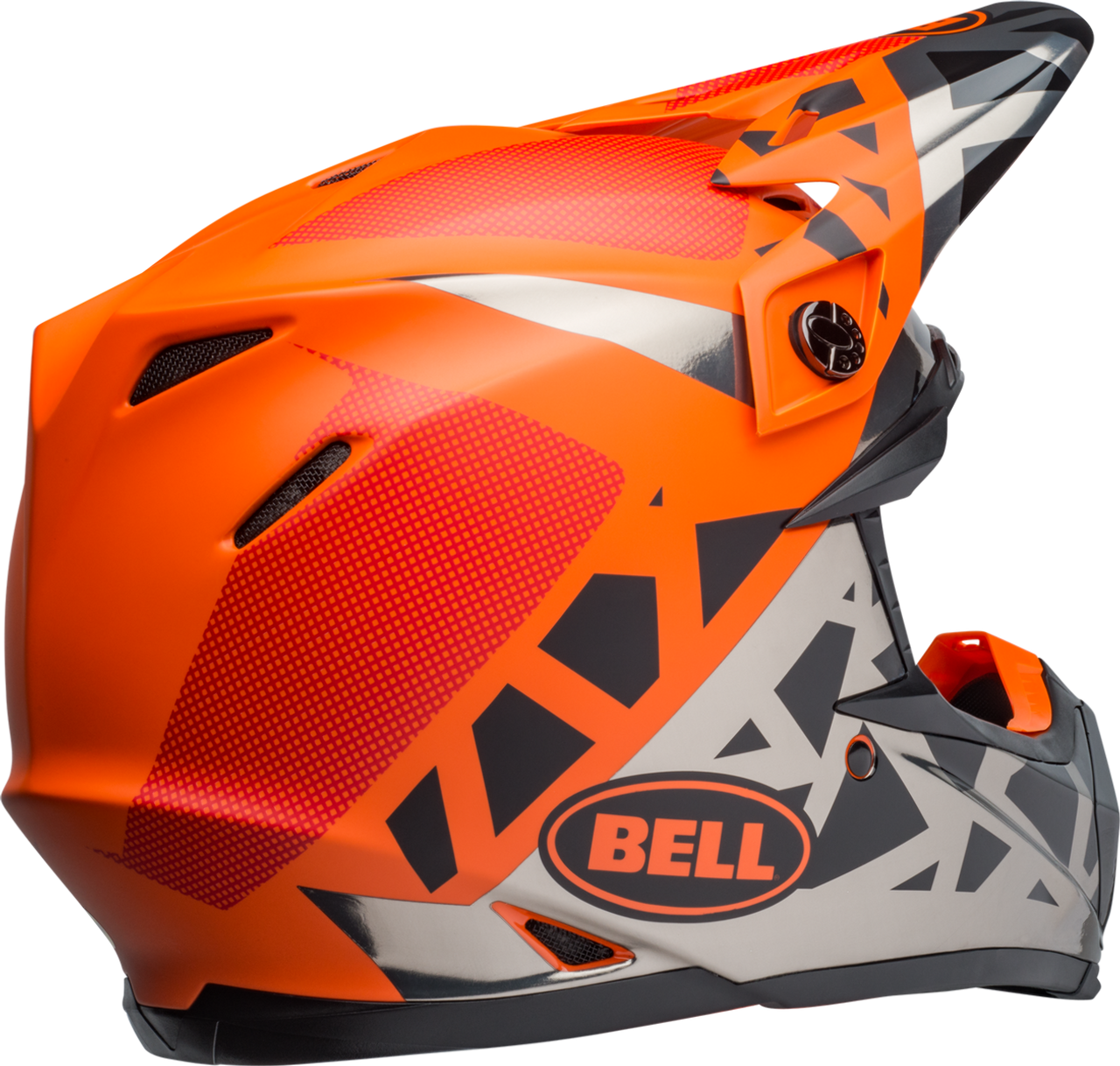 BELL MOTO-9 MIPS TREMOR MATTE/GLOSS BLACK/ORANGE/CHROME