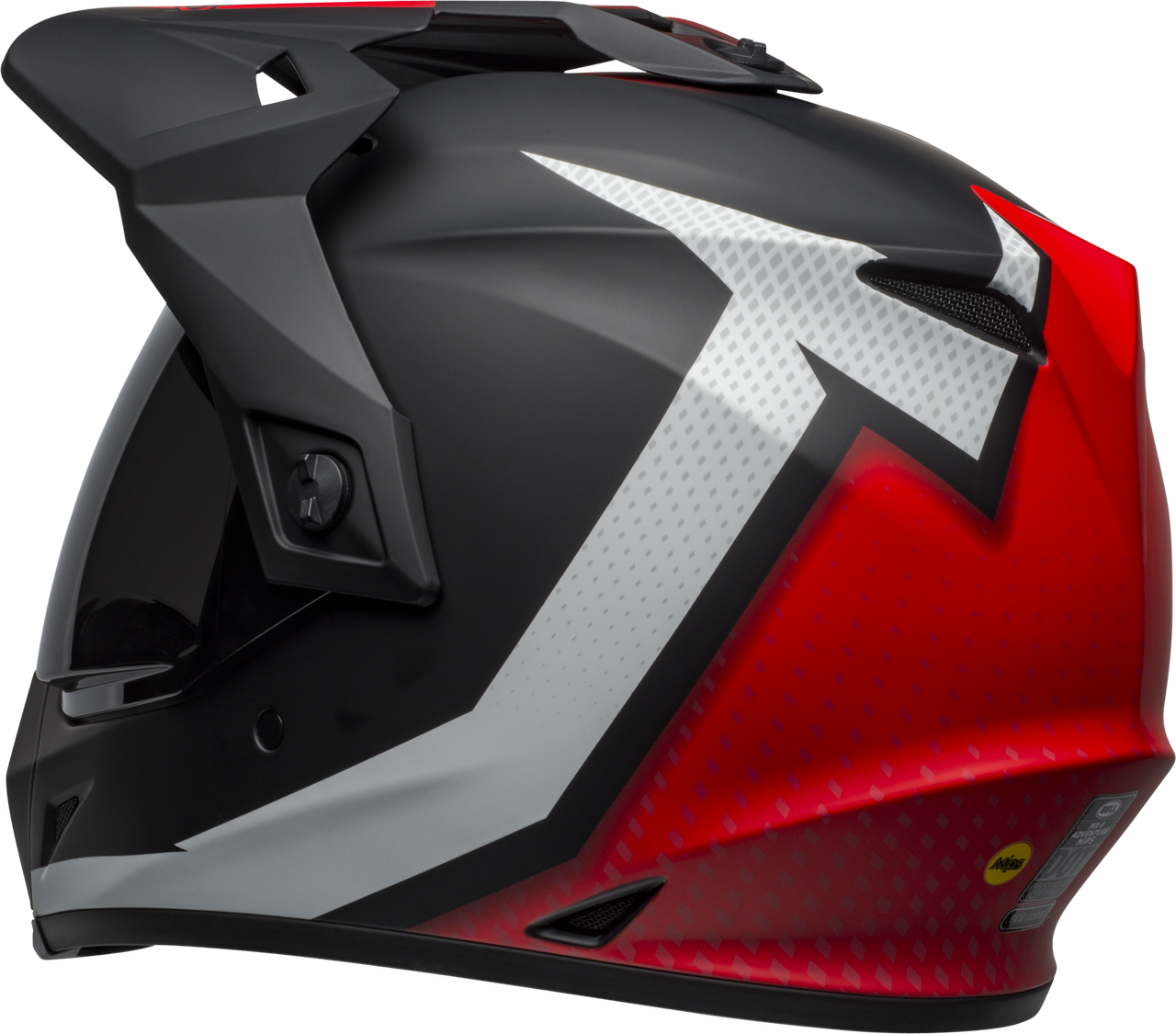 Casque Bell MX 9 Adventure Mips Dash gloss black red, trail