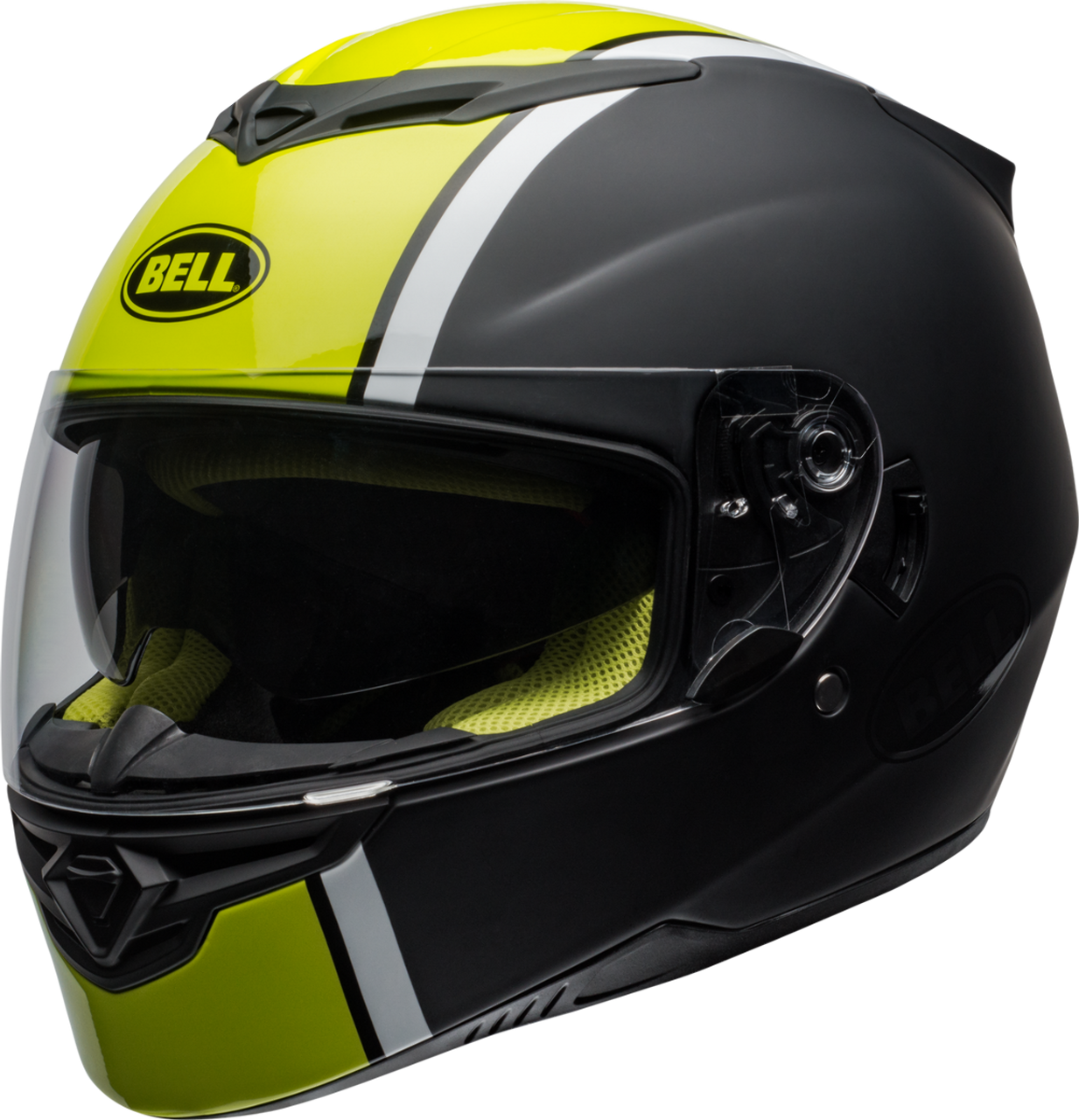 BELL RS-2 RALLY MATTE/GLOSS BLACK/WHITE/HI-VIZ YELLOW