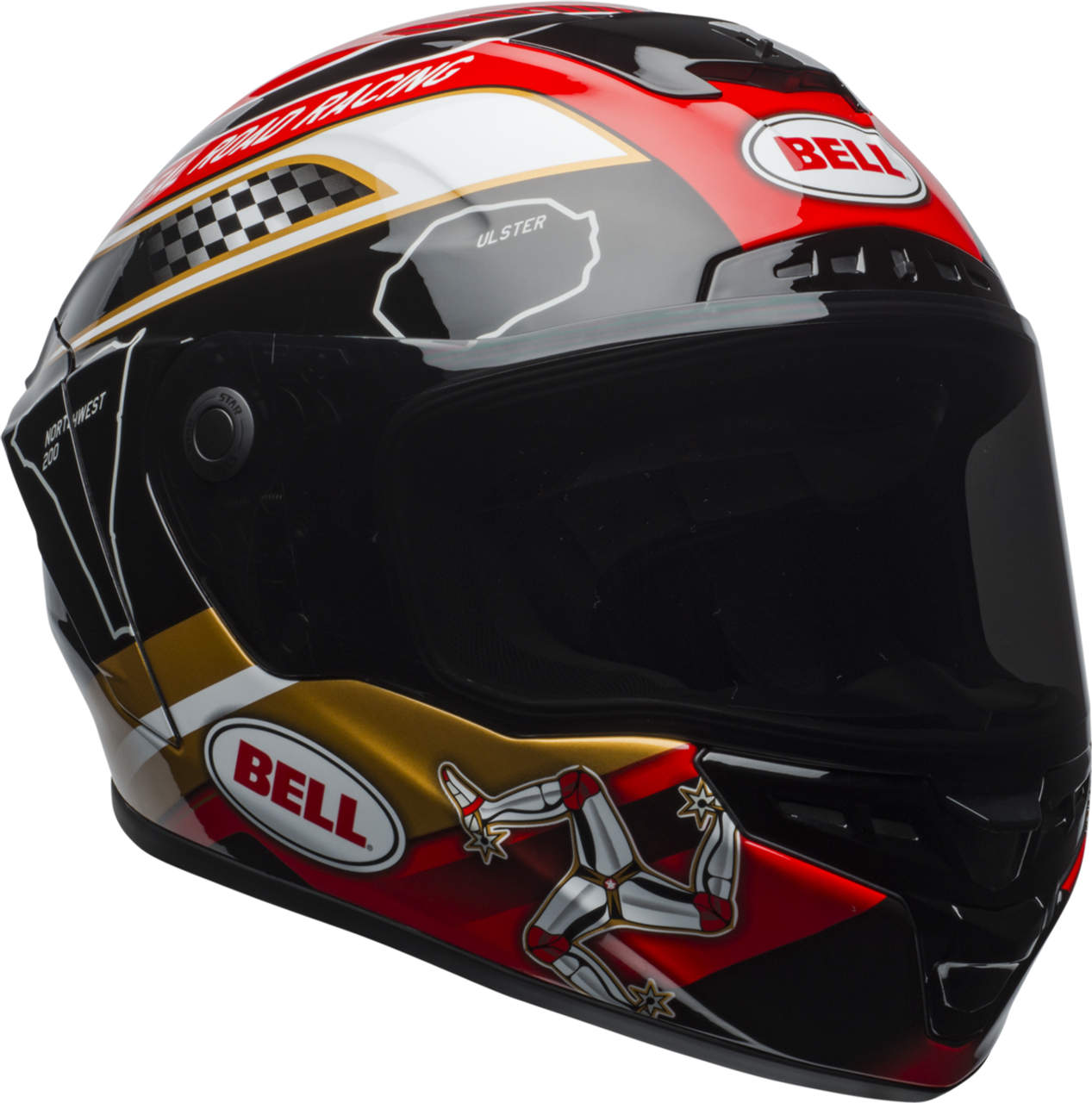 BELL STAR MIPS ISLE OF MAN 2018 GLOSS BLACK/GOLD