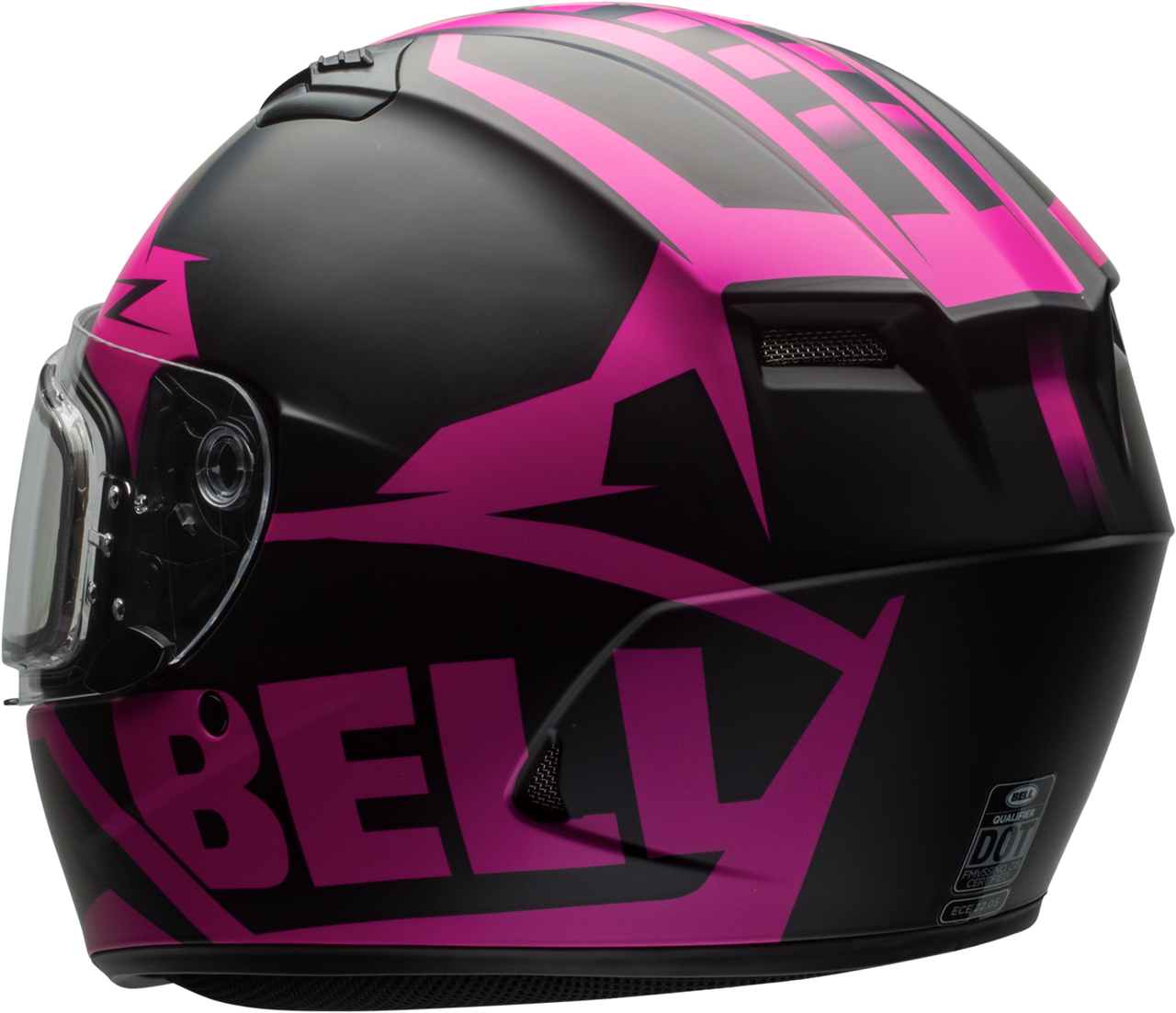 BELL QUALIFIER SNOW W/ELECTRIC SHIELD MATTE PINK/BLACK