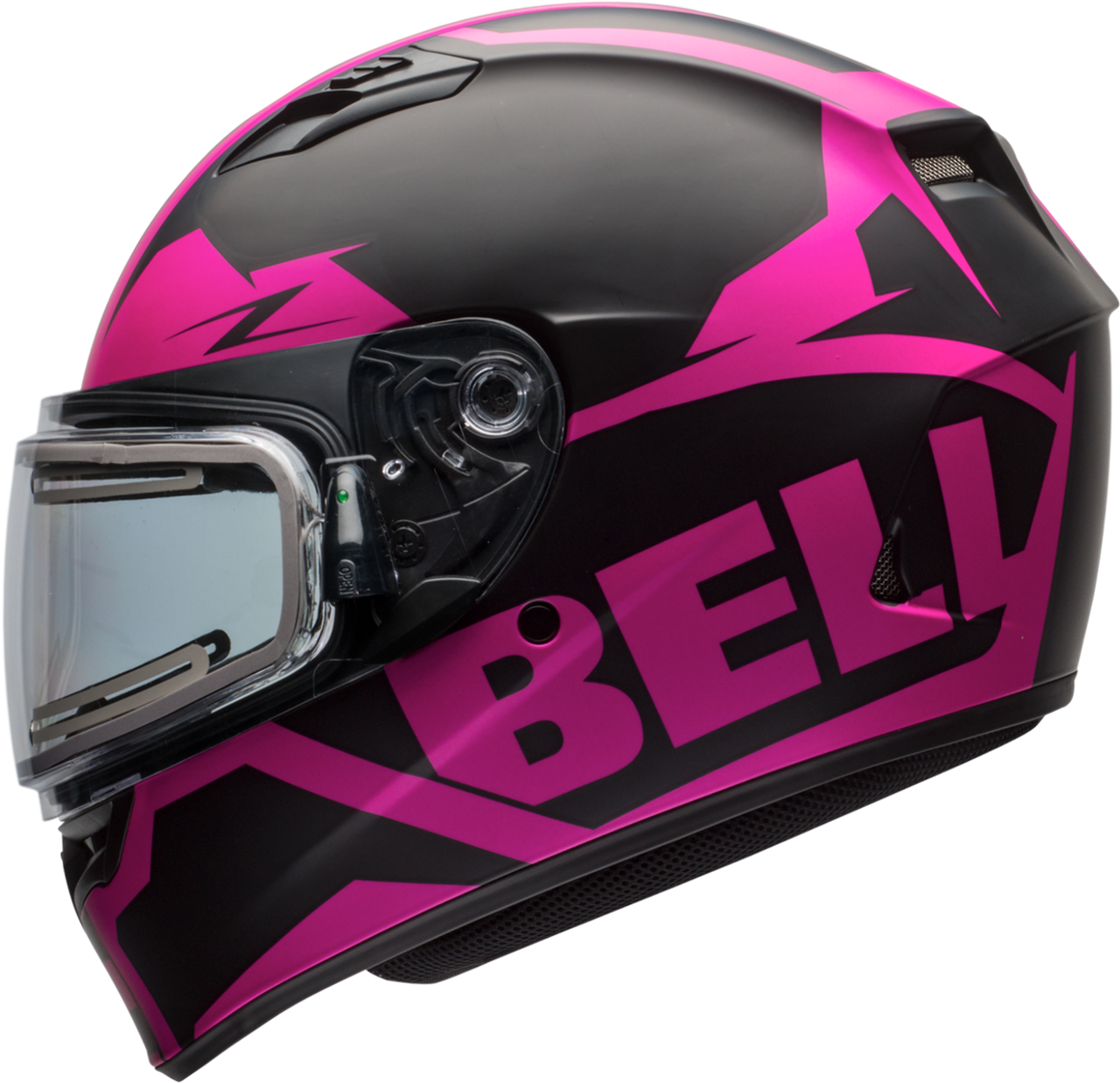 BELL QUALIFIER SNOW W/ELECTRIC SHIELD MATTE PINK/BLACK