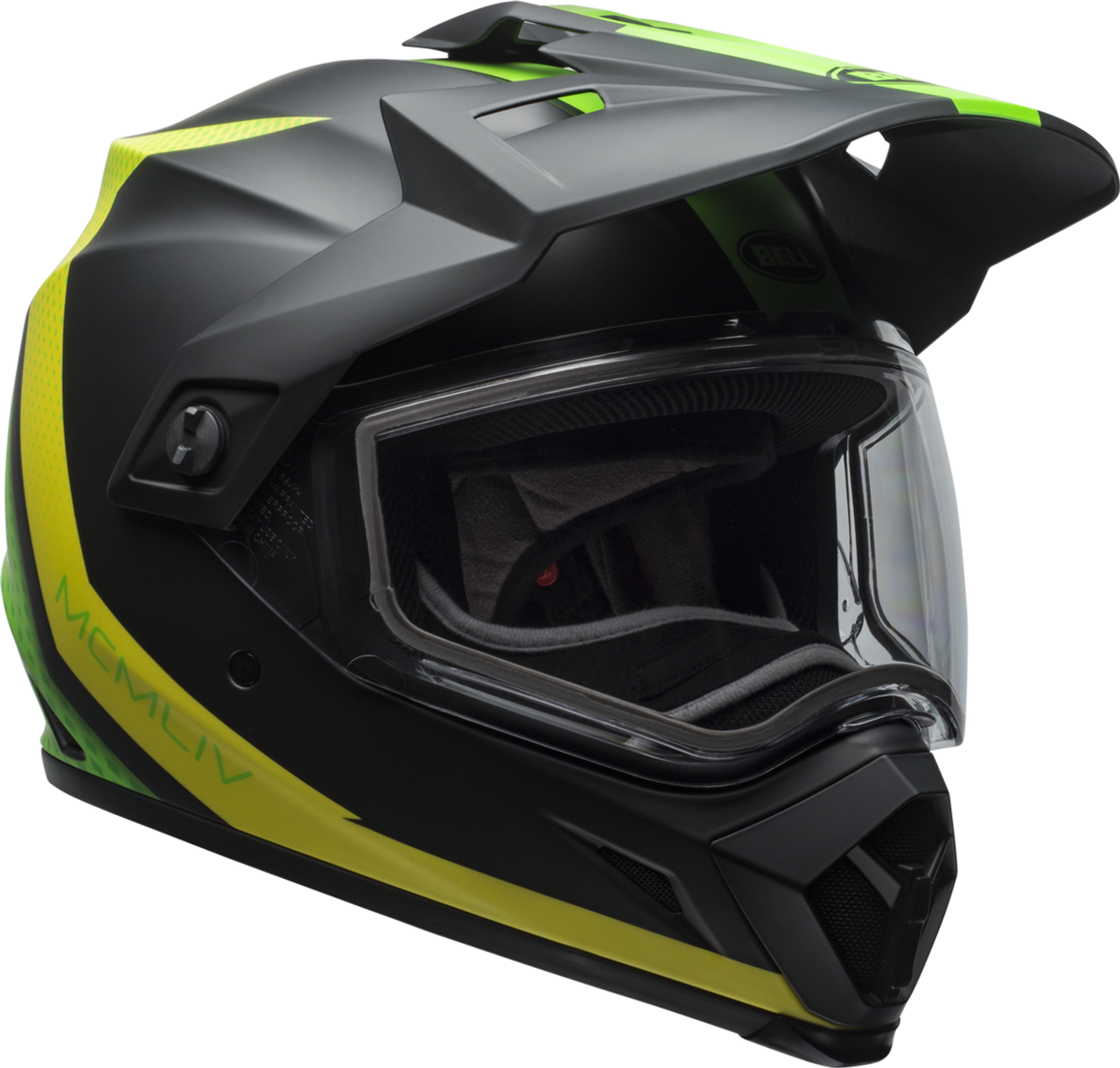 BELL MX-9 ADVENTURE SNOW SWITCHBACK MATTE BLACK/FLO GREEN