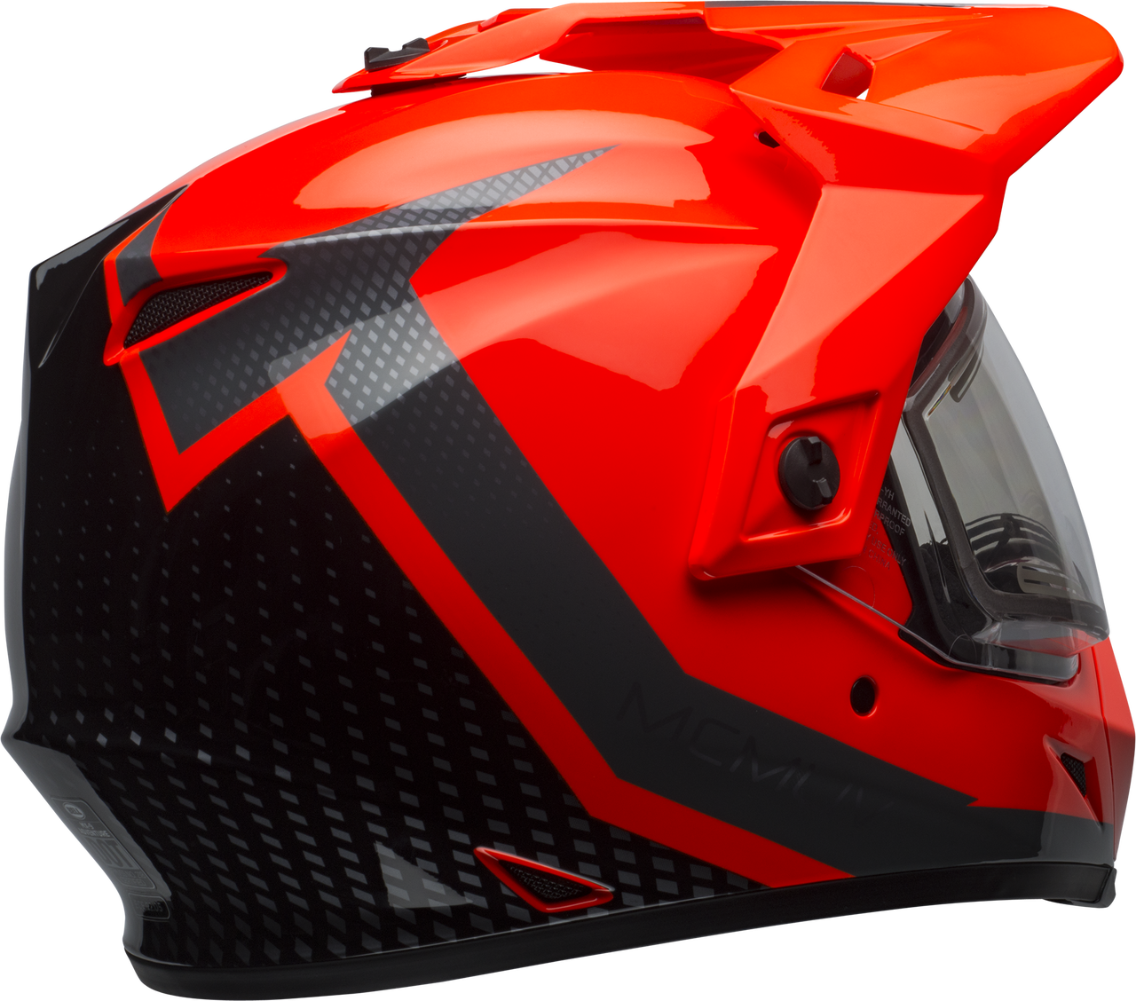 BELL MX-9 ADVENTURE SNOW W/ELECTRIC SHIELD SWITCHBACK REFLECT GLOSS BLACK/FLO ORANGE