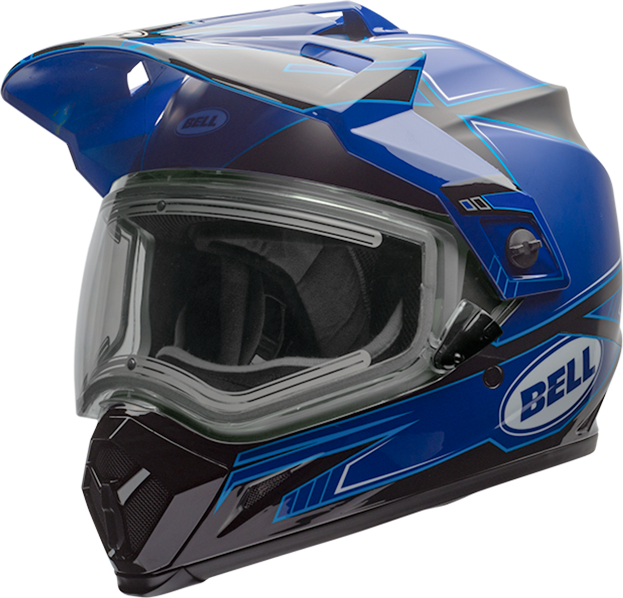 BELL MX-9 ADVENTURE SNOW W/ELECTRIC SHIELD MATTE/GLOSS BLUE