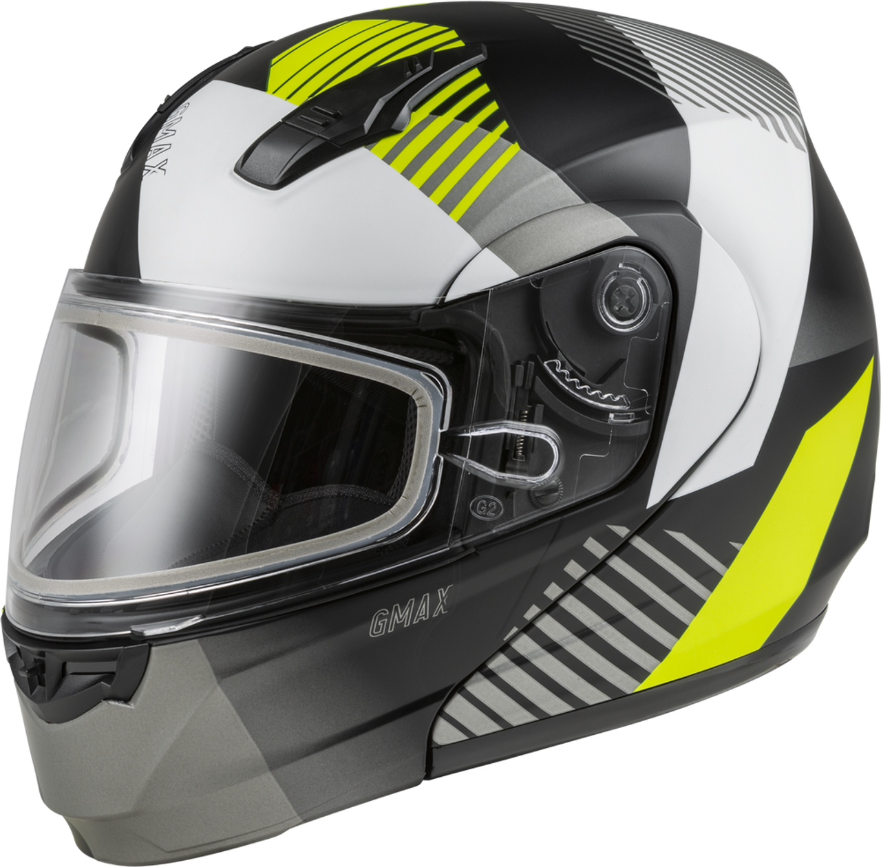 GMAX MD-04S Modular Reserve Snow Helmet Matte Black/Hi-Vis