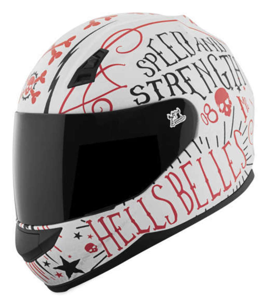 SPEED AND STRENGTH HELLS BELLES SS700 MATTE WHITE/RED - MotoDirect.com