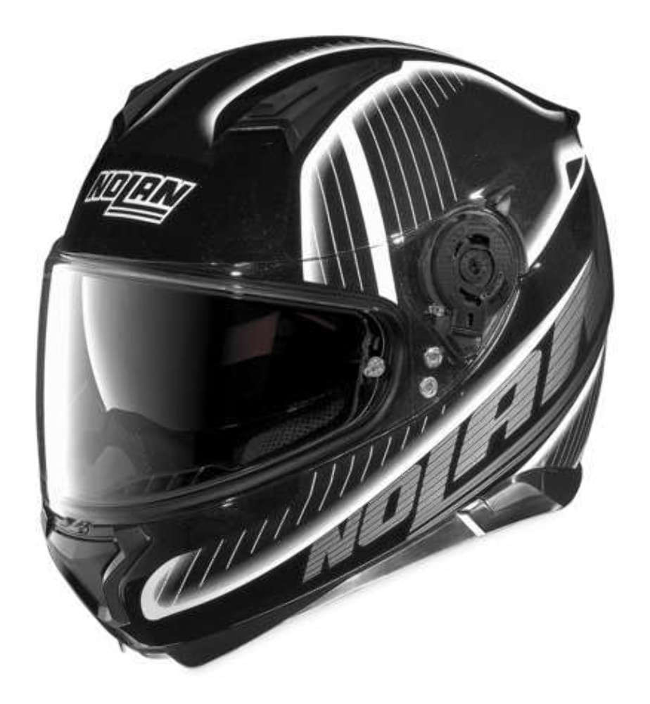 NOLAN N87 HARP HELMET BLACK/WHITE - MotoDirect.com