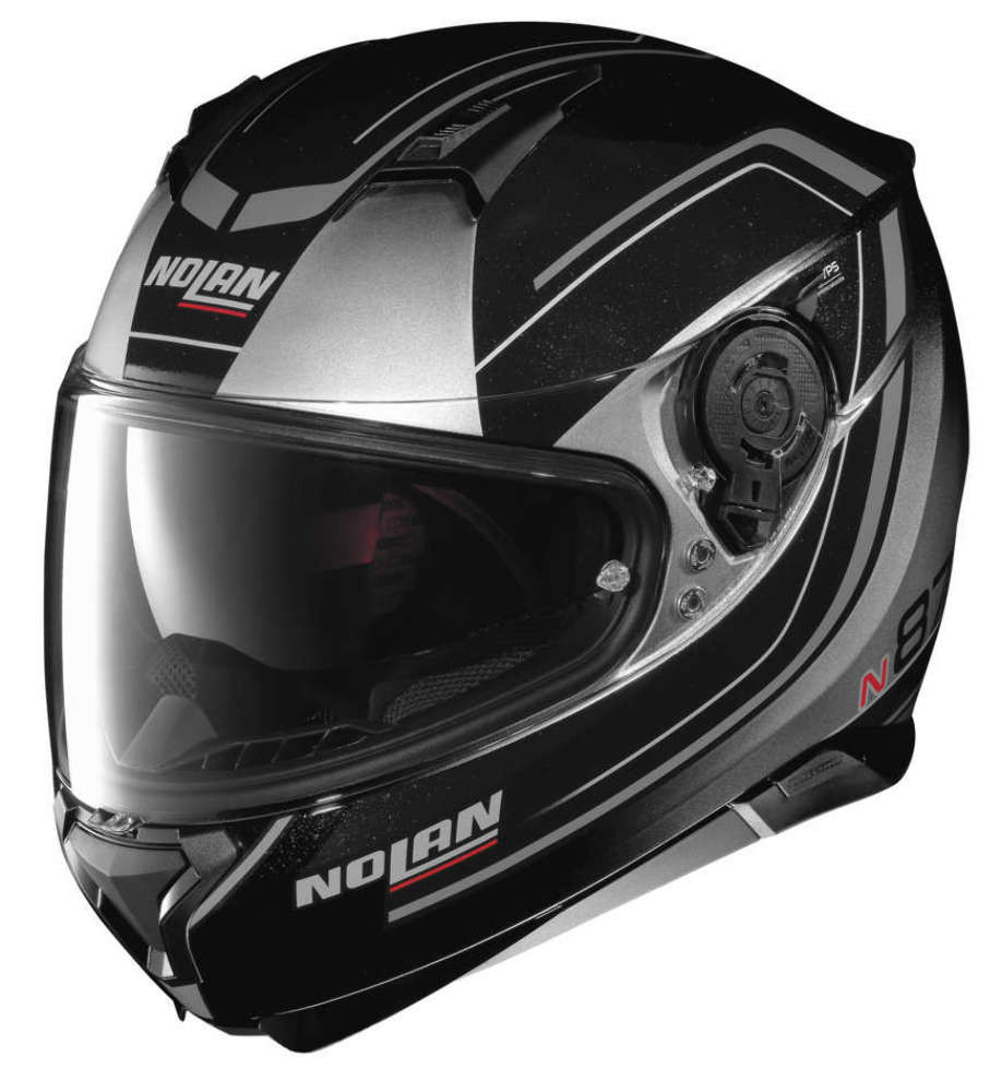 NOLAN N87 SAVOIR FAIRE HELMET FADE SILVER - MotoDirect.com