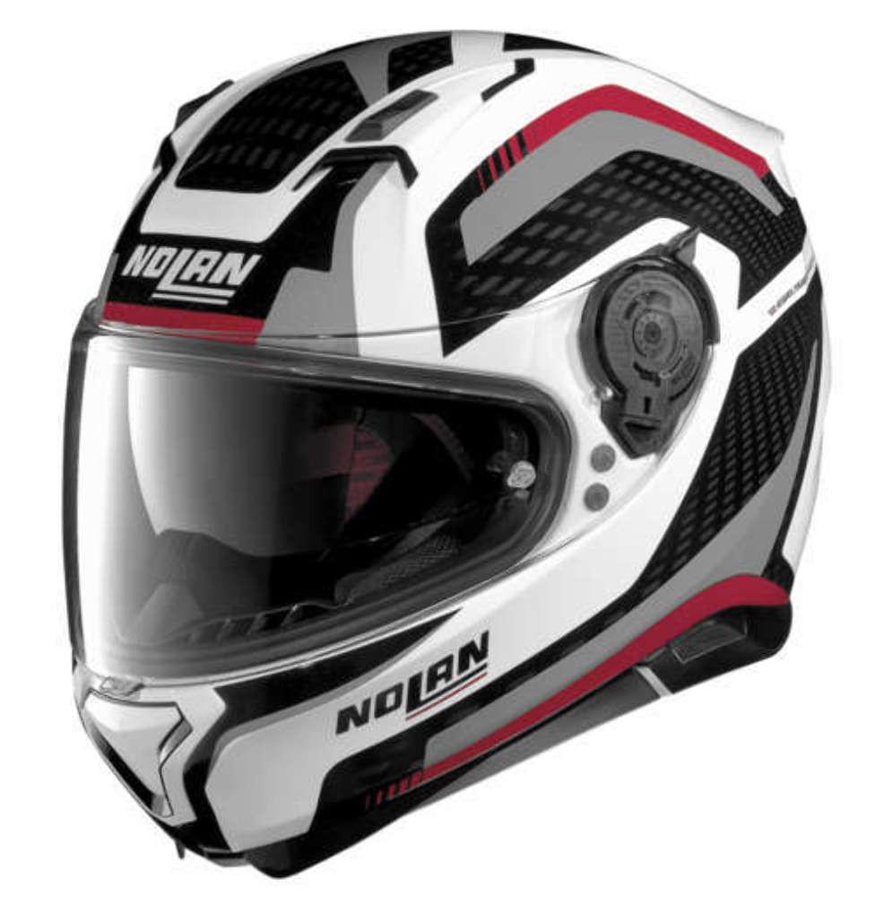 NOLAN N87 ARKAD HELMET METALLIC WHITE - MotoDirect.com
