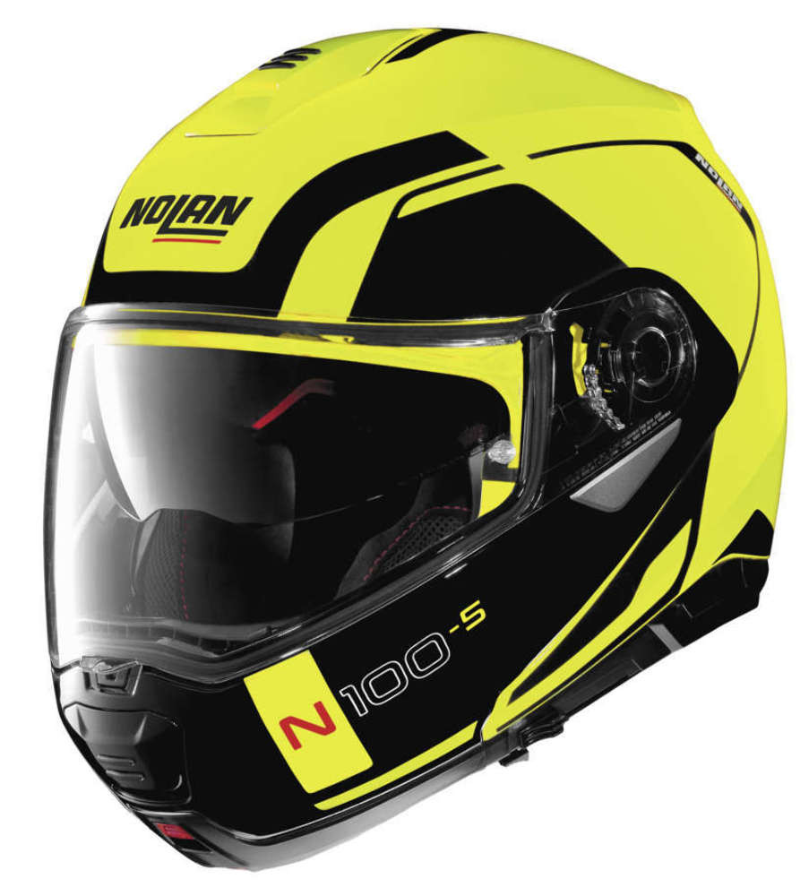 NOLAN N100-5 CONSISTENCY HELMET YELLOW - MotoDirect.com