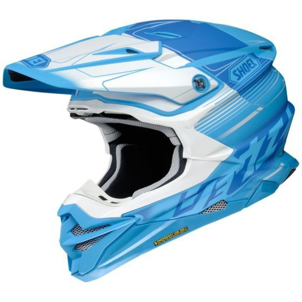 Shoei VFX-Evo Zinger Helmet Matte Blue/White - MotoDirect.com