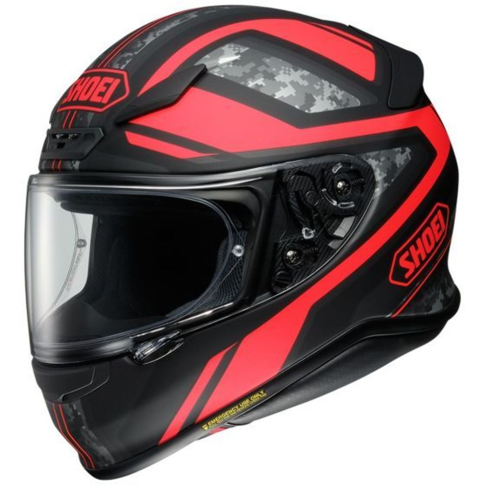 Shoei RF-1200 Parameter Helmet Matte Black/Red - MotoDirect.com