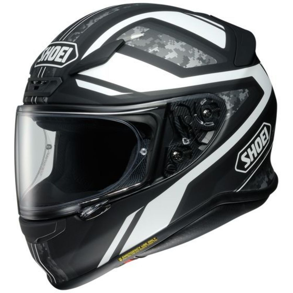 Shoei RF-1200 Parameter Helmet Matte Black/White - MotoDirect.com