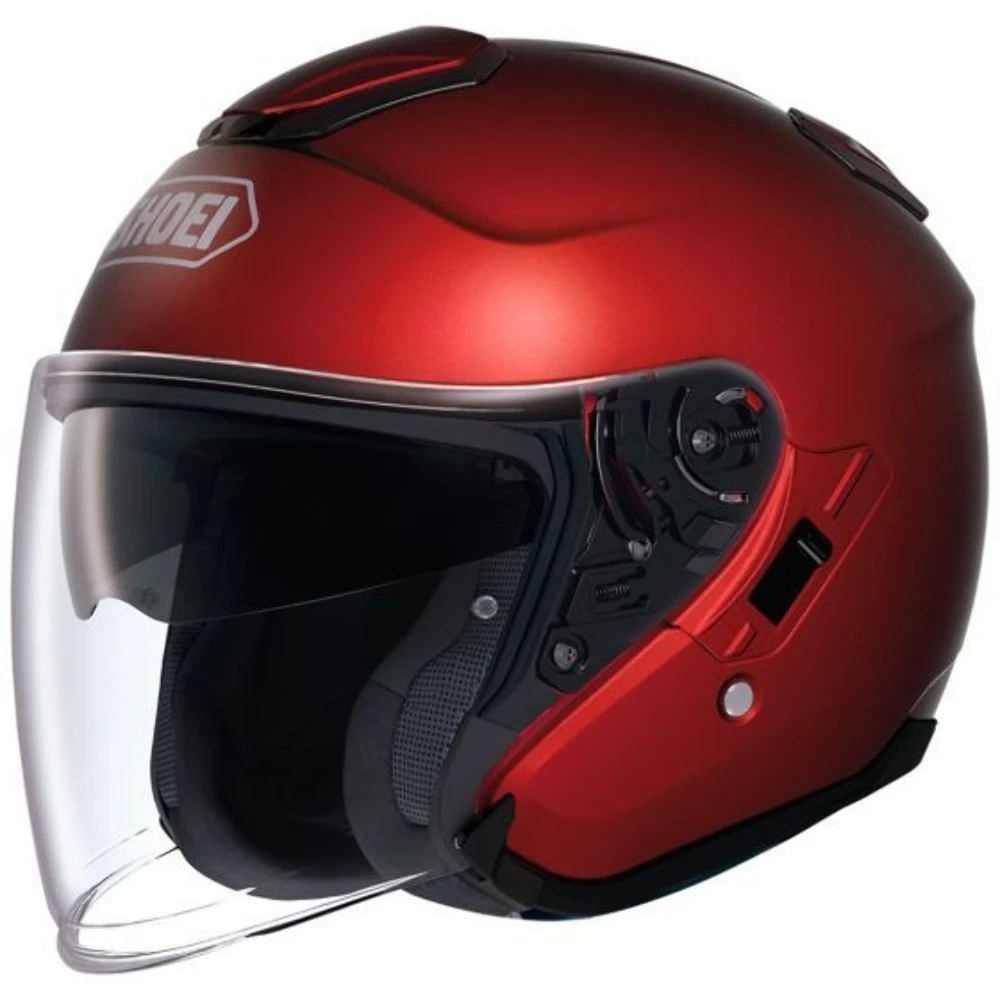 Shoei J-Cruise Helmet Wine Red - MotoDirect.com