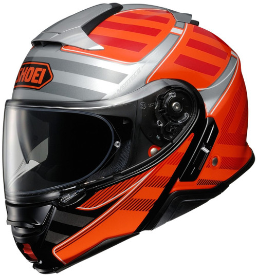Shoei Neotec II Splicer Helmet Orange - MotoDirect.com
