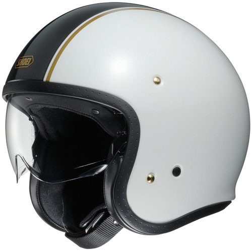 Shoei J-O Carburettor Helmet White/Black - MotoDirect.com