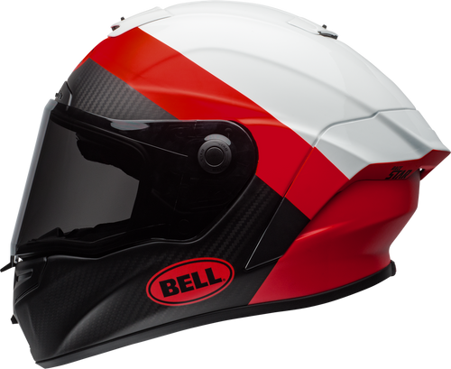 BELL RACE STAR SURGE MATTE/GLOSS WHITE/RED - MotoDirect.com