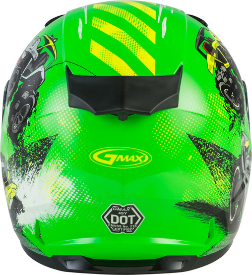 GMAX GM-49Y Beasts Snow Youth Helmet Neon Green/Hi-Vis