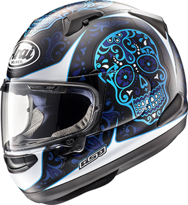 Arai Signet - X El Craneo Blue Frost - MotoDirect.com