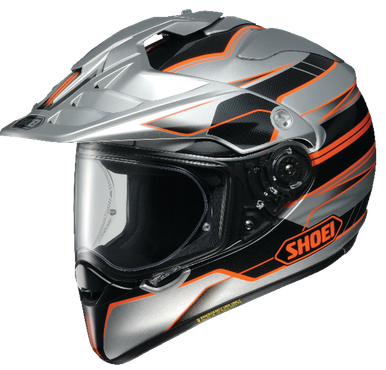 Shoei Hornet X2 Navigate Helmet Matte Silver/Orange - MotoDirect.com