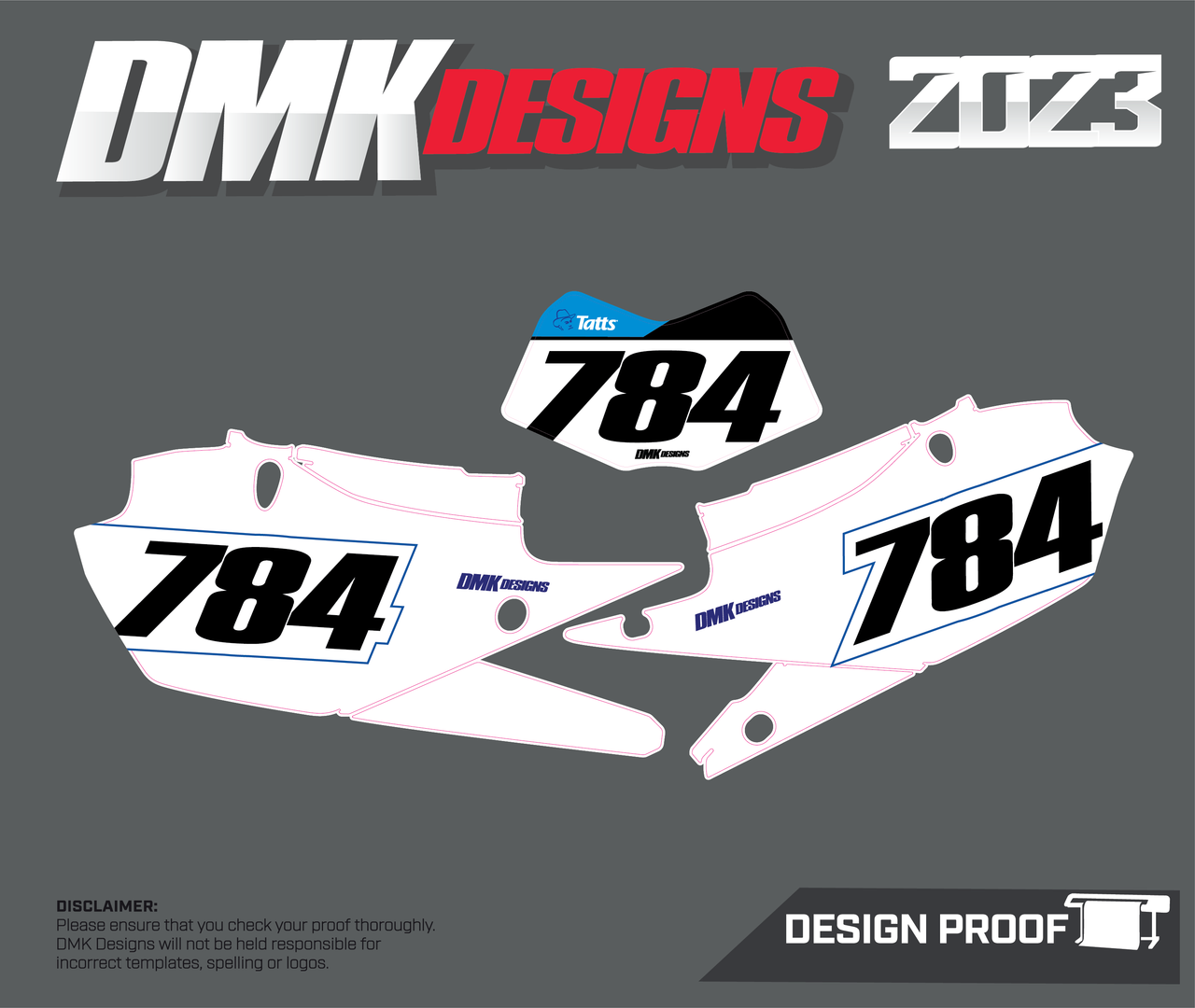 Finke Monogram WR Number Plates Finke Ready Basic - DMK Designs | We Live Moto