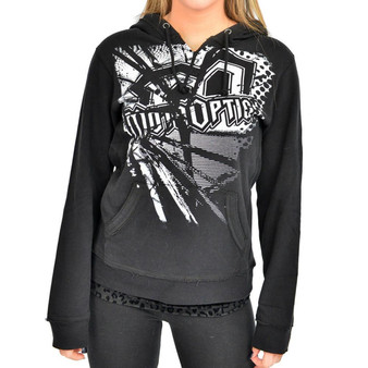 WOMENS MOTO HOODIE (BLACK)