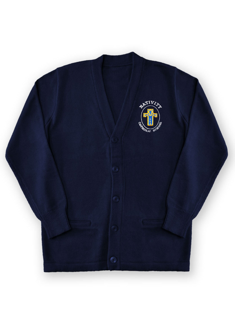 Nativity Long Sleeve V-Neck Button Cardigan