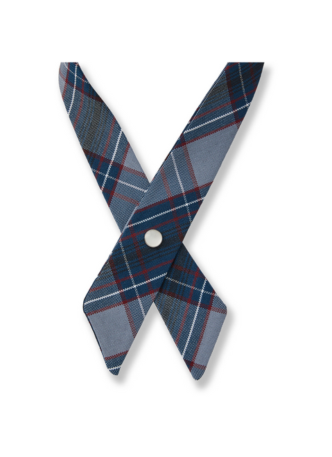 MCS Girls Plaid Criss Cross Tie