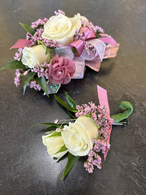 Boutonniere and Wrist Corsage Combo